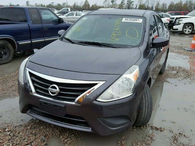 3N1CN7AP4FL874398 - 2015 NISSAN VERSA S GRAY photo 2