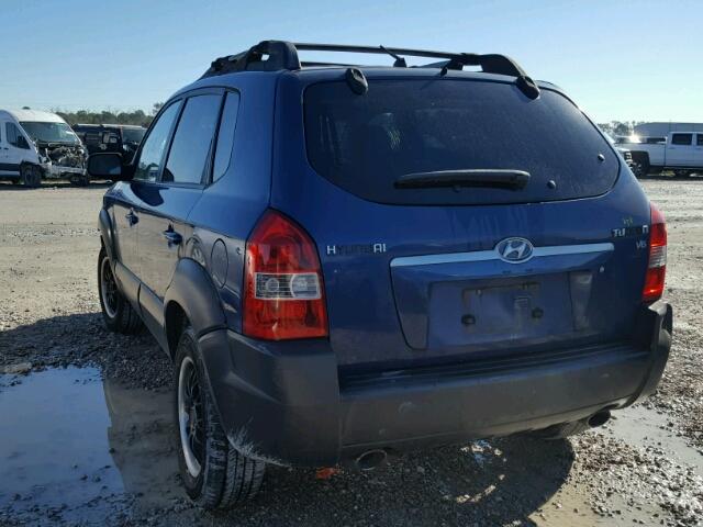 KM8JN12D75U218511 - 2005 HYUNDAI TUCSON GLS BLUE photo 3