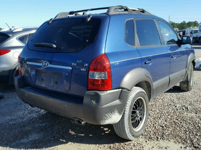 KM8JN12D75U218511 - 2005 HYUNDAI TUCSON GLS BLUE photo 4