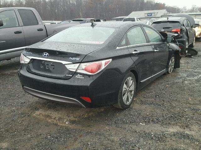 KMHEC4A40EA112221 - 2014 HYUNDAI SONATA HYB BLACK photo 4