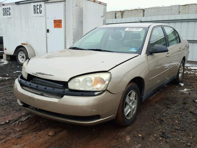 1G1ZT54855F318155 - 2005 CHEVROLET MALIBU LS BEIGE photo 2