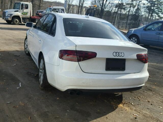 WAUBFAFL5EN001487 - 2014 AUDI A4 PREMIUM WHITE photo 3