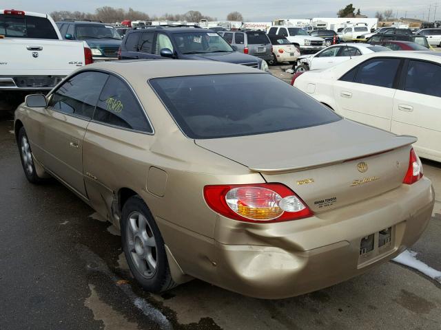 2T1CF22P32C552621 - 2002 TOYOTA CAMRY SOLA GOLD photo 3