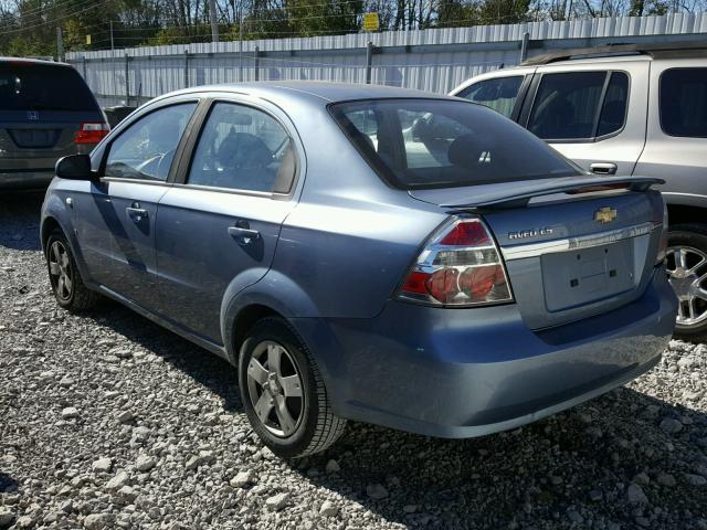 KL1TD56658B113802 - 2008 CHEVROLET AVEO BASE Көк фото 3