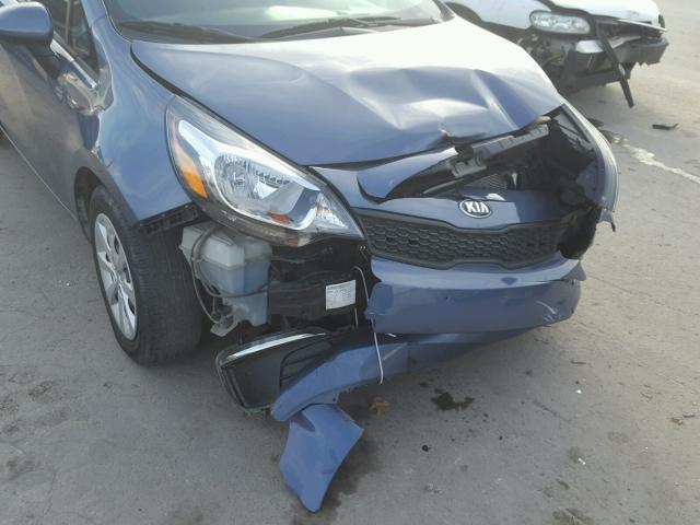 KNADM4A38G6692034 - 2016 KIA RIO LX BLUE photo 9