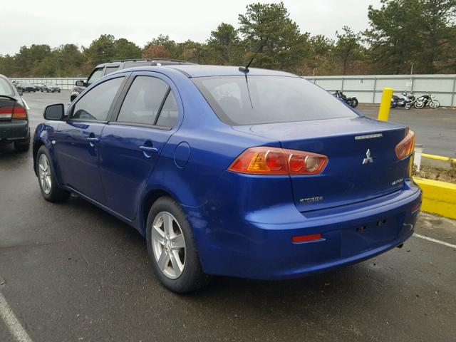 JA3AU26U38U022463 - 2008 MITSUBISHI LANCER ES BLUE photo 3