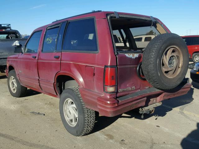 1GHDT13W7N2704846 - 1992 OLDSMOBILE BRAVADA RED photo 3