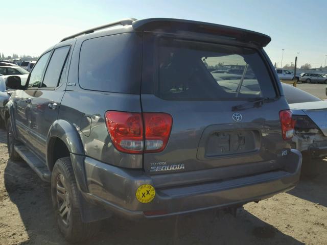 5TDZT38A66S275973 - 2006 TOYOTA SEQUOIA LI GRAY photo 3