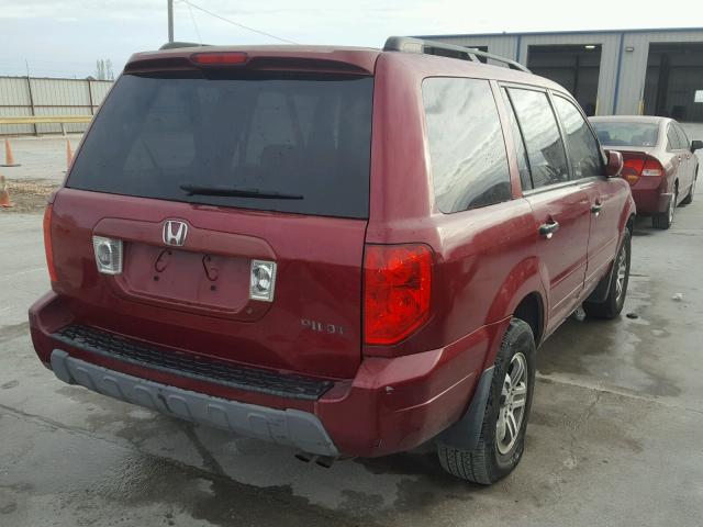 2HKYF18513H614618 - 2003 HONDA PILOT EXL RED photo 4