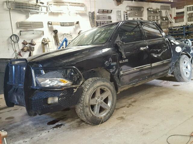 1D3HV13T99J512001 - 2009 DODGE RAM 1500 BLACK photo 2