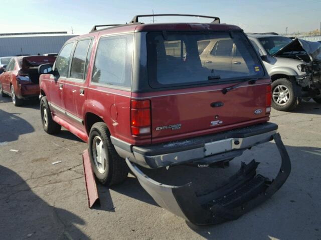 1FMDU34X5PUB47816 - 1993 FORD EXPLORER BURGUNDY photo 3