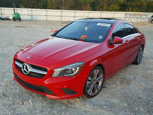 WDDSJ4GB1EN151918 - 2014 MERCEDES-BENZ CLA 250 4M RED photo 2