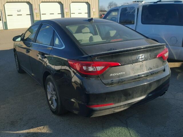 5NPE24AF4FH012920 - 2015 HYUNDAI SONATA SE BLACK photo 3