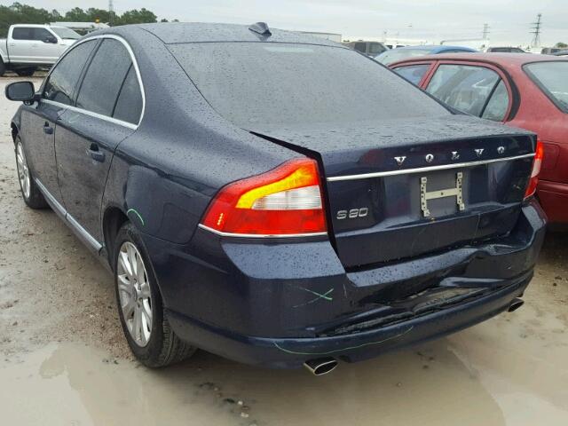 YV1952AS7B1135634 - 2011 VOLVO S80 3.2 BLUE photo 3