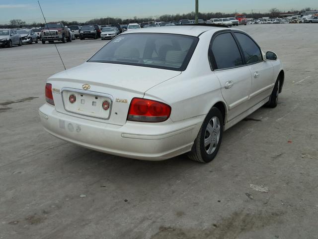 KMHWF25S42A595202 - 2002 HYUNDAI SONATA GL WHITE photo 4