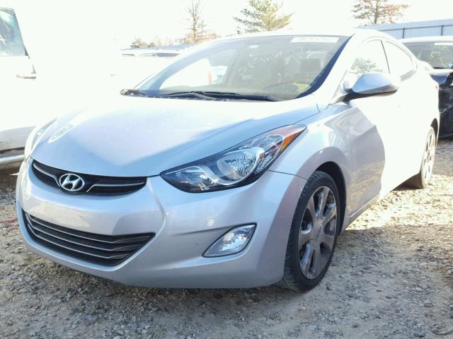 KMHDH4AE0DU565273 - 2013 HYUNDAI ELANTRA GL SILVER photo 2