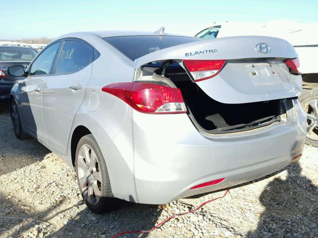 KMHDH4AE0DU565273 - 2013 HYUNDAI ELANTRA GL SILVER photo 3