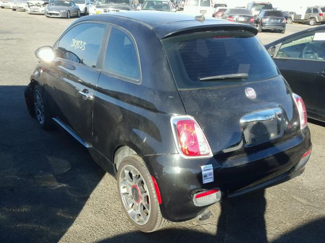 3C3CFFBR1CT309367 - 2012 FIAT 500 SPORT BLACK photo 3