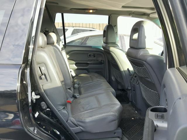 5FNYF18585B056882 - 2005 HONDA PILOT EXL BLACK photo 6