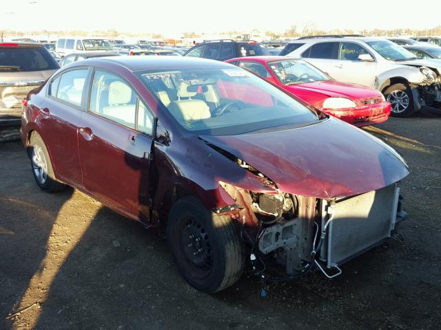 19XFB2F52FE096006 - 2015 HONDA CIVIC LX RED photo 1