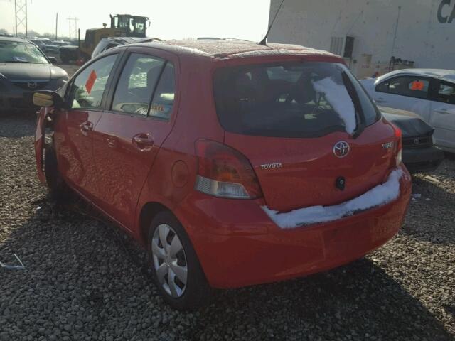 JTDKT903795241441 - 2009 TOYOTA YARIS RED photo 3