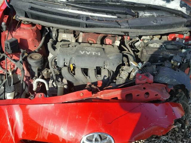 JTDKT903795241441 - 2009 TOYOTA YARIS RED photo 7