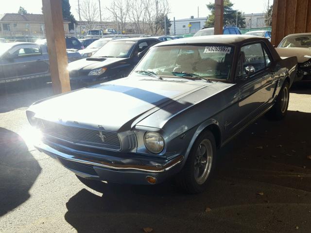 6F07T255088 - 1966 FORD MUSTANG BLUE photo 2