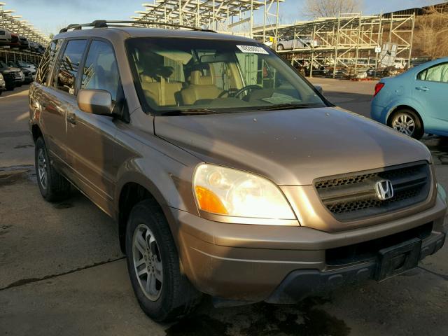 2HKYF18554H592110 - 2004 HONDA PILOT EXL GOLD photo 1