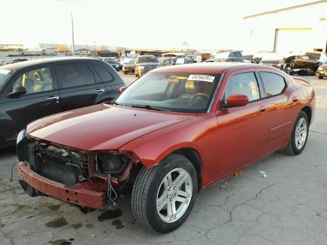 2B3KA53H06H210981 - 2006 DODGE CHARGER R/ RED photo 2