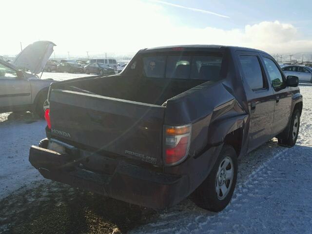 2HJYK16258H538210 - 2008 HONDA RIDGELINE BURGUNDY photo 4