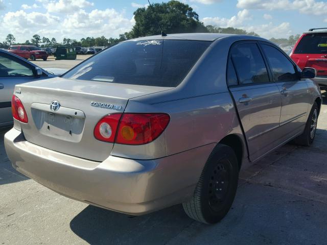 1NXBR32E73Z144288 - 2003 TOYOTA COROLLA CE BEIGE photo 4