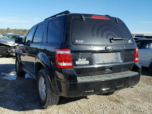 1FMCU0D70AKA70544 - 2010 FORD ESCAPE XLT BLACK photo 3