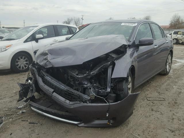 1HGCR2F81EA238079 - 2014 HONDA ACCORD EXL CHARCOAL photo 2