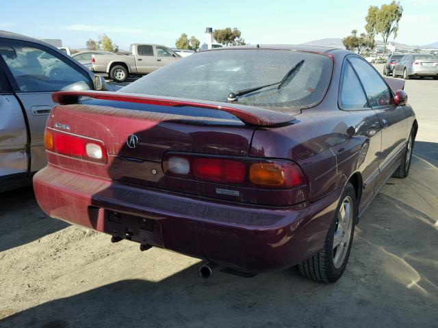 JH4DC4463TS014853 - 1996 ACURA INTEGRA SE MAROON photo 4