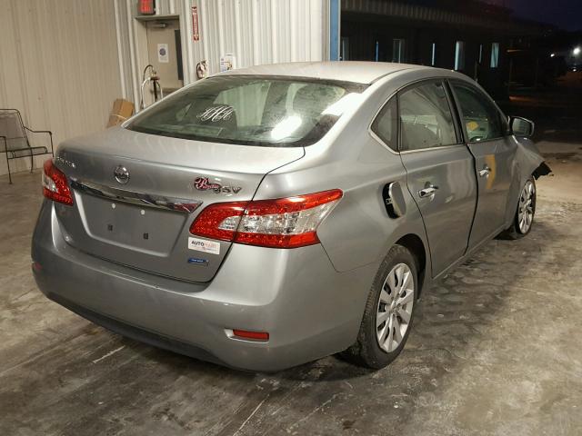 3N1AB7AP1DL769668 - 2013 NISSAN SENTRA S GRAY photo 4