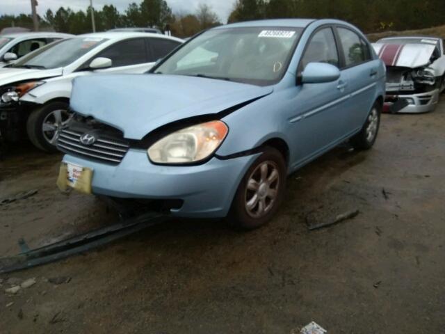 KMHCN46C76U035963 - 2006 HYUNDAI ACCENT GLS BLUE photo 2