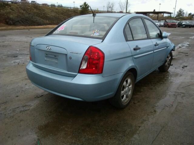 KMHCN46C76U035963 - 2006 HYUNDAI ACCENT GLS BLUE photo 4