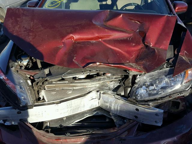 2HGFB2F86FH555263 - 2015 HONDA CIVIC EX RED photo 7