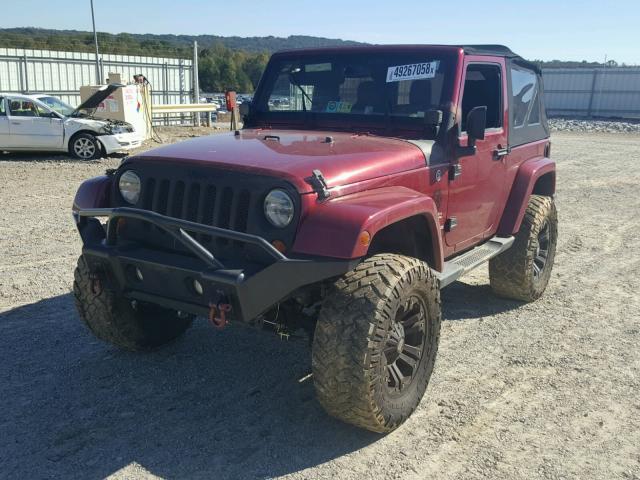 1C4AJWBG0DL511436 - 2013 JEEP WRANGLER S Tünd qırmızı foto 2
