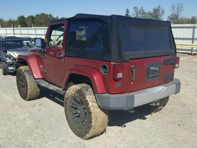 1C4AJWBG0DL511436 - 2013 JEEP WRANGLER S Tünd qırmızı foto 3