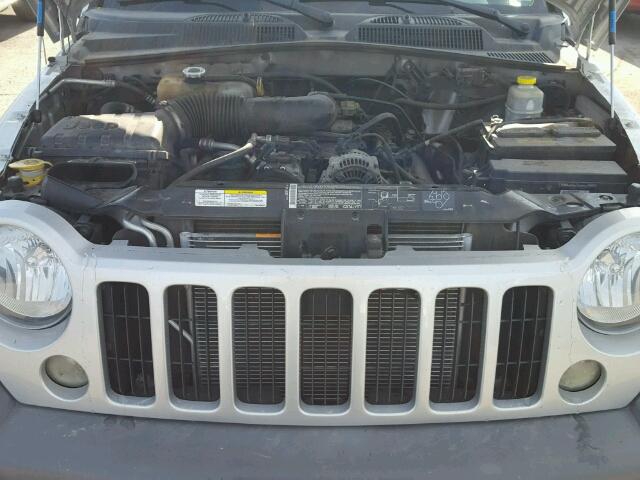 1J4GL48K55W501144 - 2005 JEEP LIBERTY SP SILVER photo 7