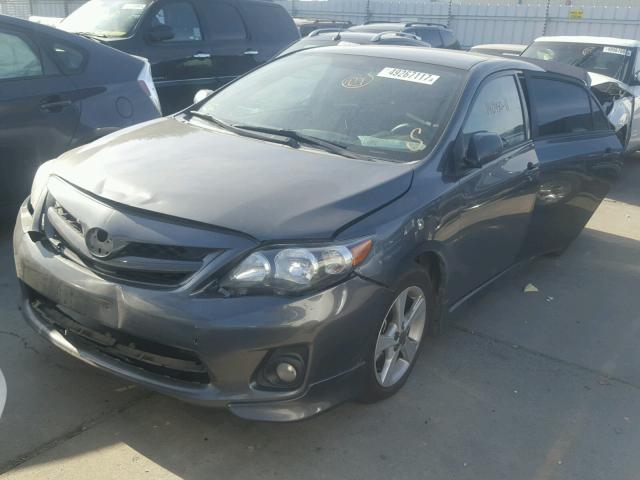 2T1BU4EE9BC727218 - 2011 TOYOTA COROLLA BA GRAY photo 2