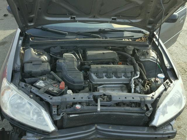 2HGES16595H528391 - 2005 HONDA CIVIC LX SILVER photo 7