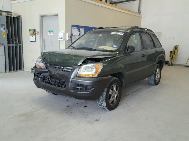 KNDJF724577433505 - 2007 KIA SPORTAGE L GREEN photo 2