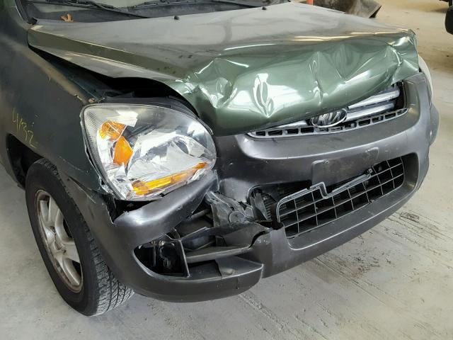 KNDJF724577433505 - 2007 KIA SPORTAGE L GREEN photo 9