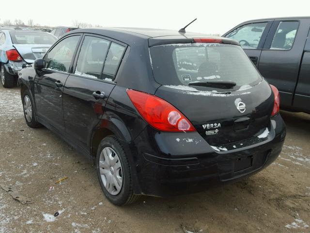 3N1BC1CP3AL363477 - 2010 NISSAN VERSA S BLACK photo 3