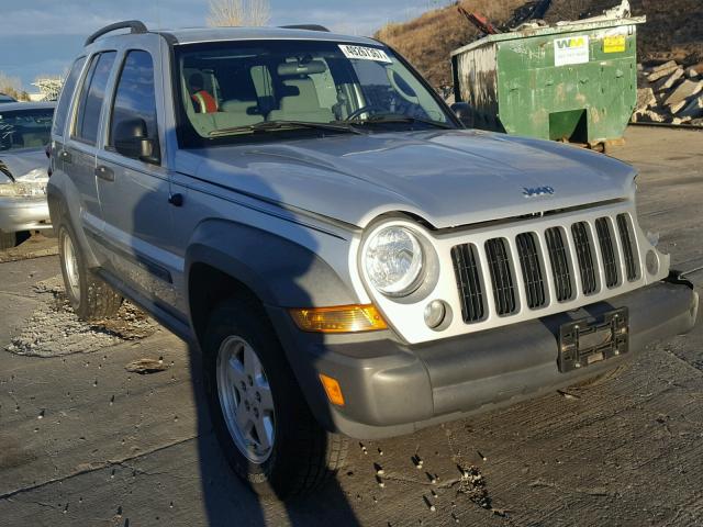 1J4GL48K77W612085 - 2007 JEEP LIBERTY SP SILVER photo 1