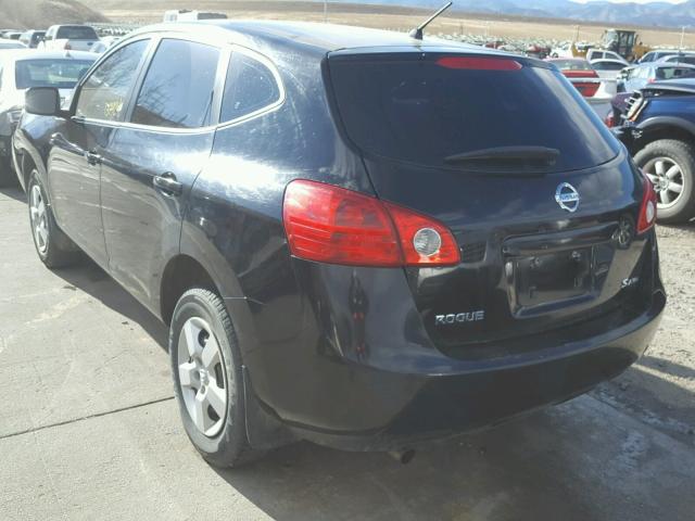 JN8AS58V78W106177 - 2008 NISSAN ROGUE S BLACK photo 3