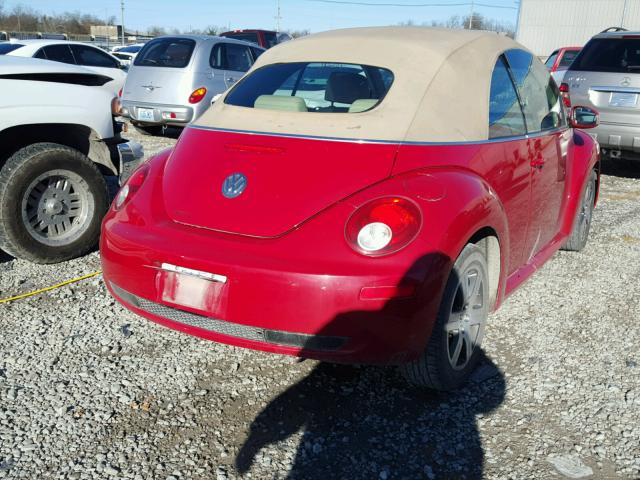 3VWRF31Y86M326644 - 2006 VOLKSWAGEN NEW BEETLE RED photo 4