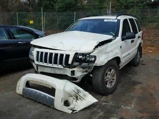 1J4GW48N74C291809 - 2004 JEEP GRAND CHER WHITE photo 2